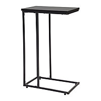 Atico Matt black Side table (H)64cm (W)40cm (D)25cm