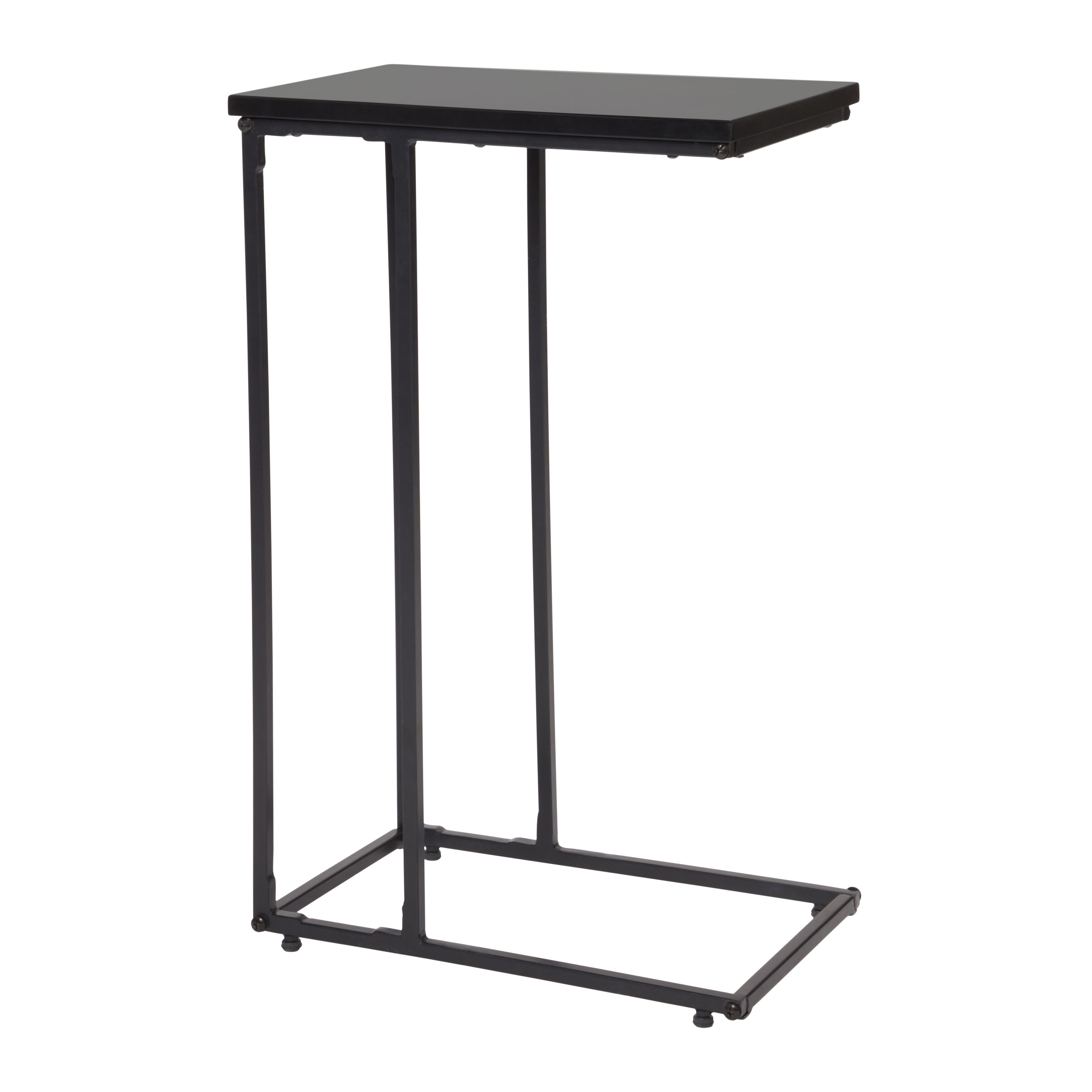 Atico Matt black Side table (H)64cm (W)40cm (D)25cm