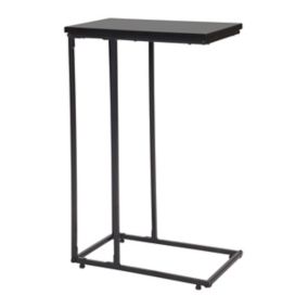 Atico Matt black Side table (H)64cm (W)40cm (D)25cm