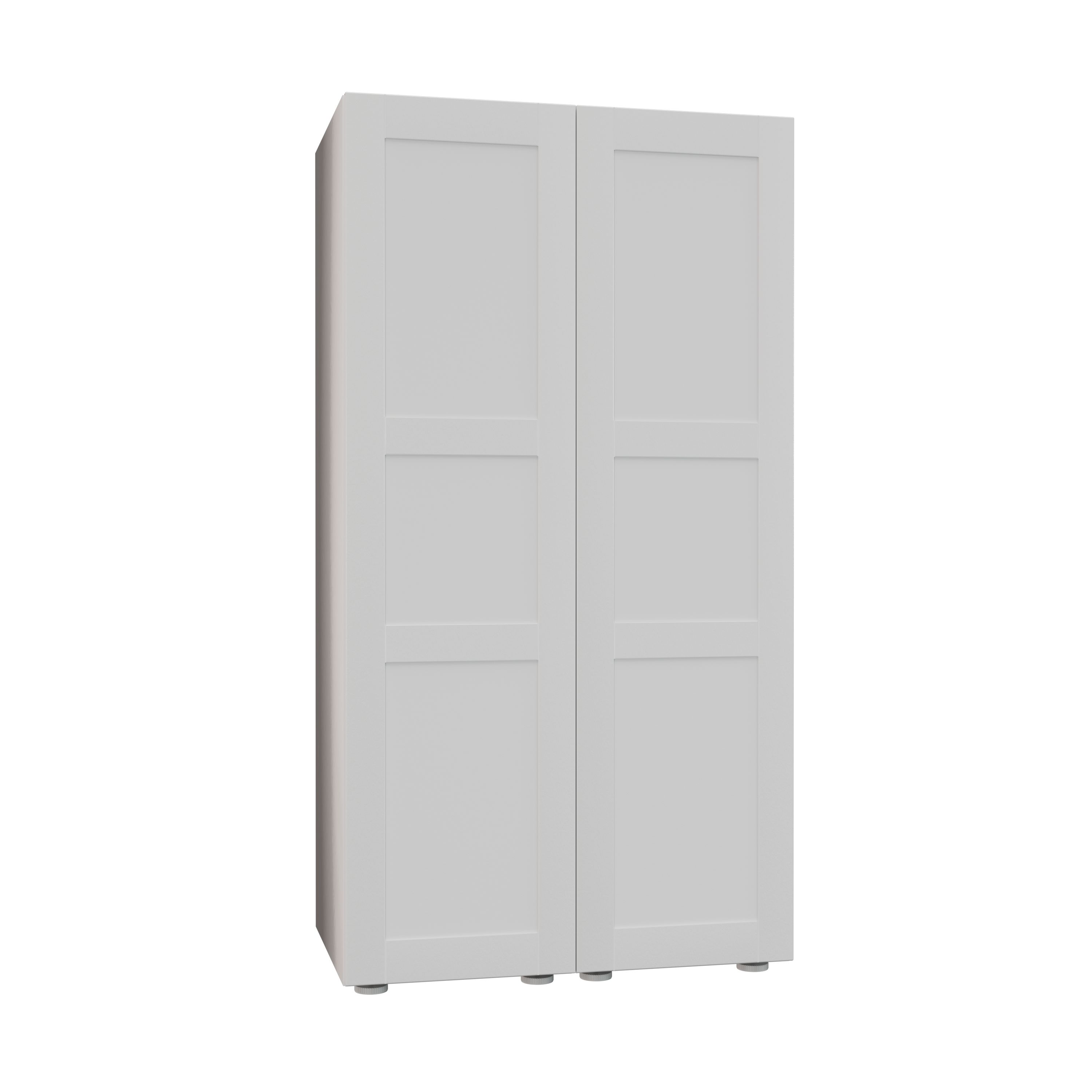 Atomia Contemporary Matt porcelain Tall Double Wardrobe (H)1872mm (W ...