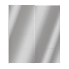 Atomia Contemporary Mirrored 2 door Sliding Wardrobe Door kit (H)2250mm (W)2000mm