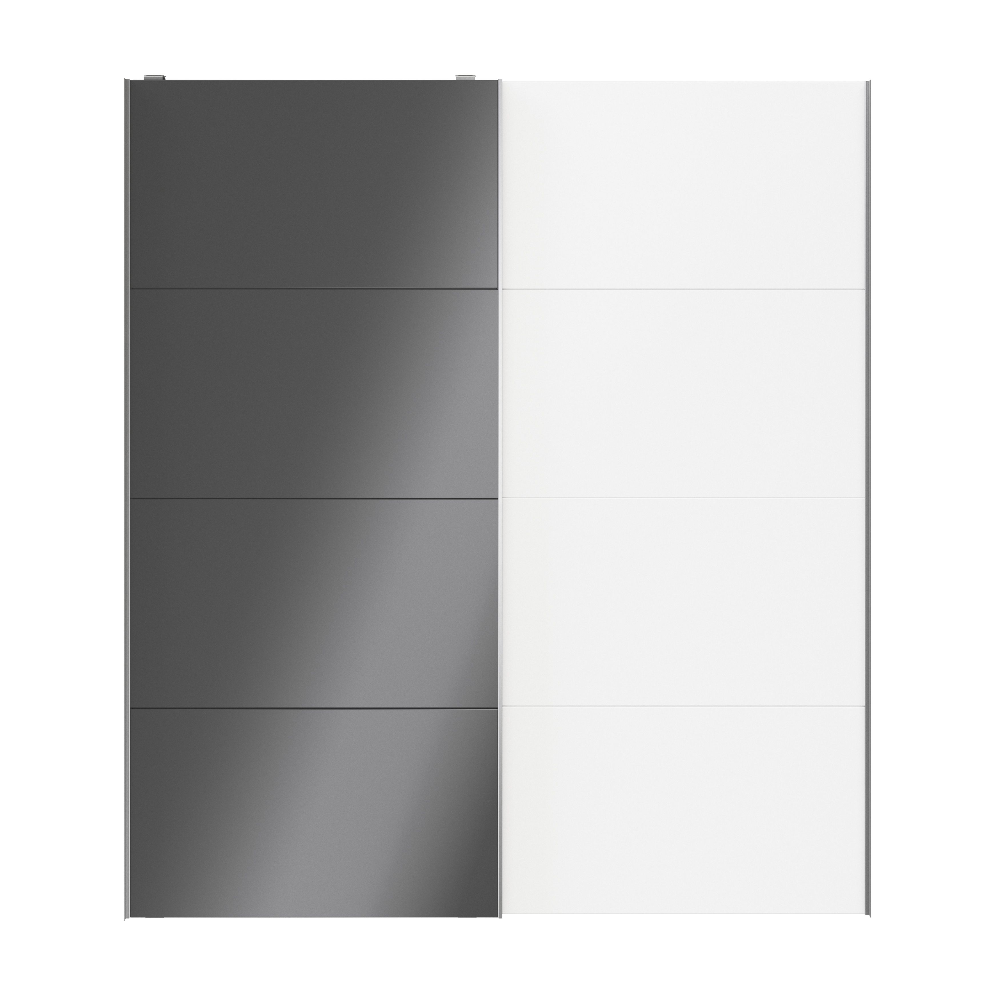 Atomia Contemporary Panelled Anthracite & white High gloss & matt 2 door Sliding Wardrobe Door kit (H)2250mm (W)2000mm - 3