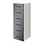 Atomia Freestanding Gloss anthracite & white 6 Drawer Chest of drawers (H)1125mm (W)375mm (D)450mm