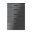 Atomia Freestanding Gloss anthracite & white 6 Drawer Chest of drawers (H)1125mm (W)750mm (D)450mm