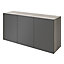 Atomia Freestanding Matt Anthracite 1 drawer Sideboard (H)750mm (W)1500mm (D)470mm