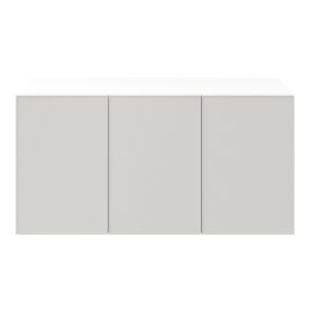 Atomia Freestanding Matt Grey & white Chipboard 3 door 1 drawer Sideboard (H)750mm (W)1500mm (D)450mm