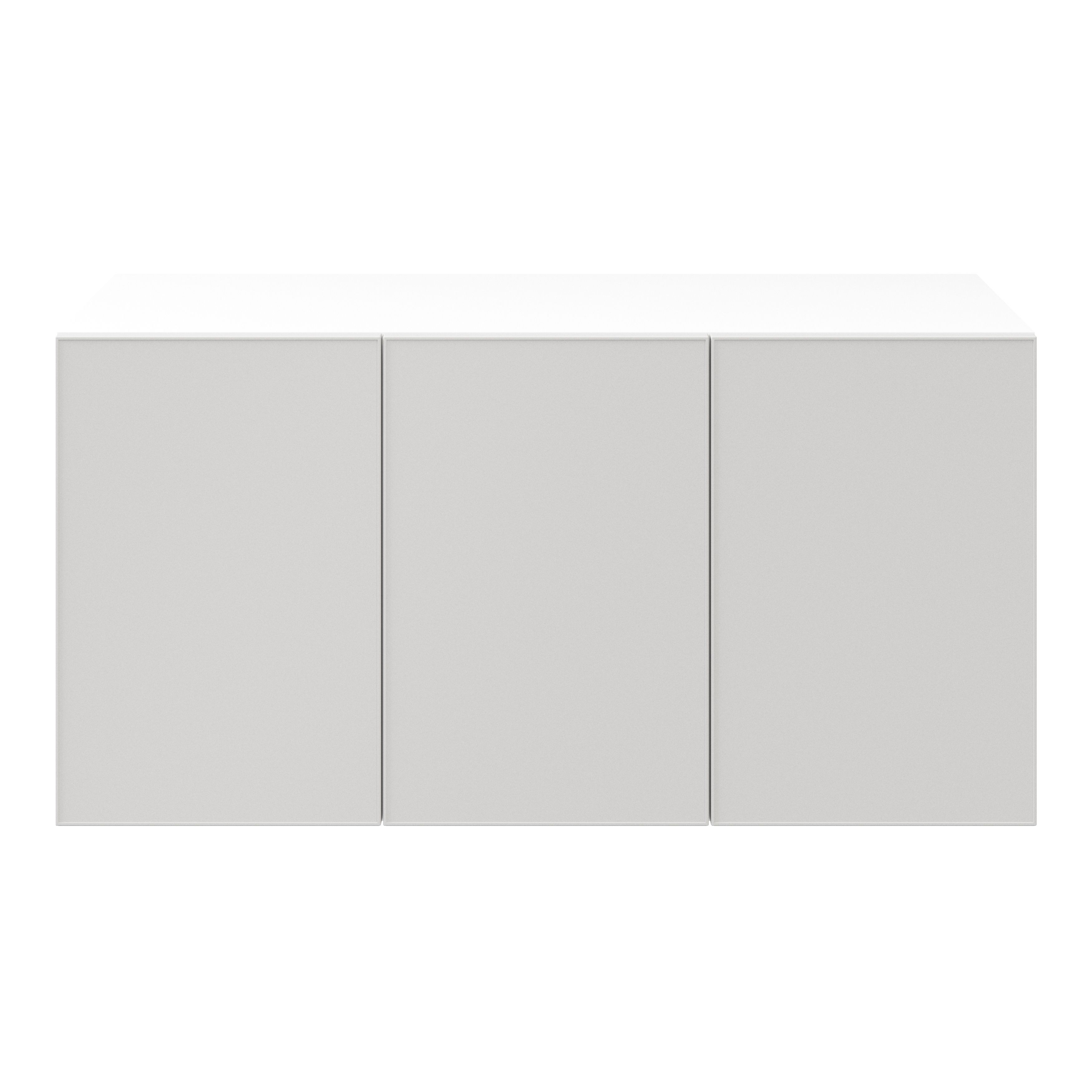 Atomia Freestanding Matt Grey & white Oak effect 1 drawer Sideboard (H)750mm (W)1500mm (D)470mm