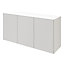 Atomia Freestanding Matt Grey & white Oak effect 1 drawer Sideboard (H)750mm (W)1500mm (D)470mm