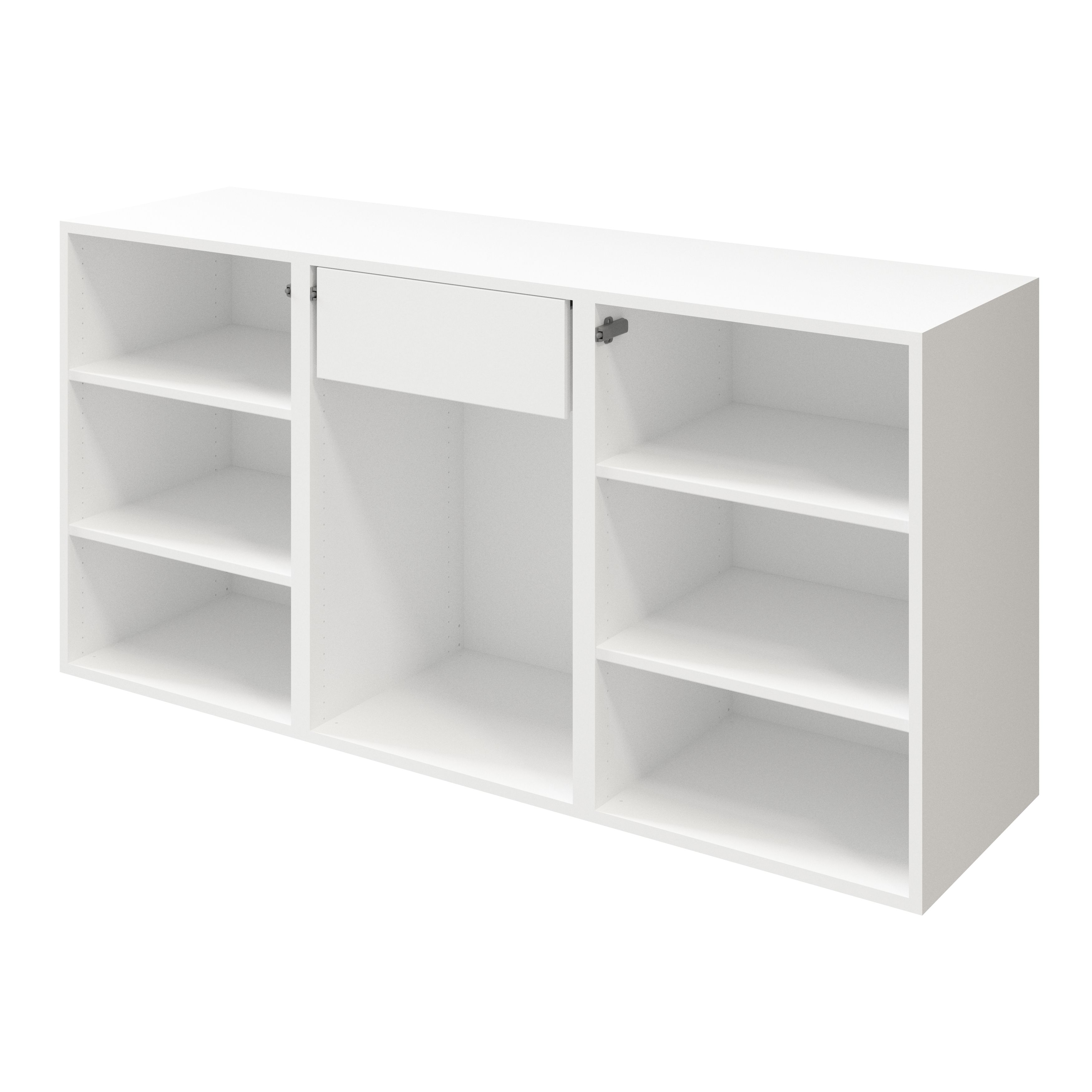 Atomia Freestanding Matt White 1 drawer Sideboard (H)750mm (W)1500mm (D)470mm