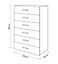 Atomia Freestanding Oak effect 6 Drawer Single Chest of drawers (H)1125mm (W)750mm (D)470mm