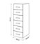 Atomia Freestanding Oak effect 6 Drawer Tall Chest of drawers (H)1125mm (W)375mm (D)450mm