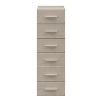 Atomia Freestanding Oak effect 6 Drawer Tall Chest of drawers (H)1125mm (W)375mm (D)450mm