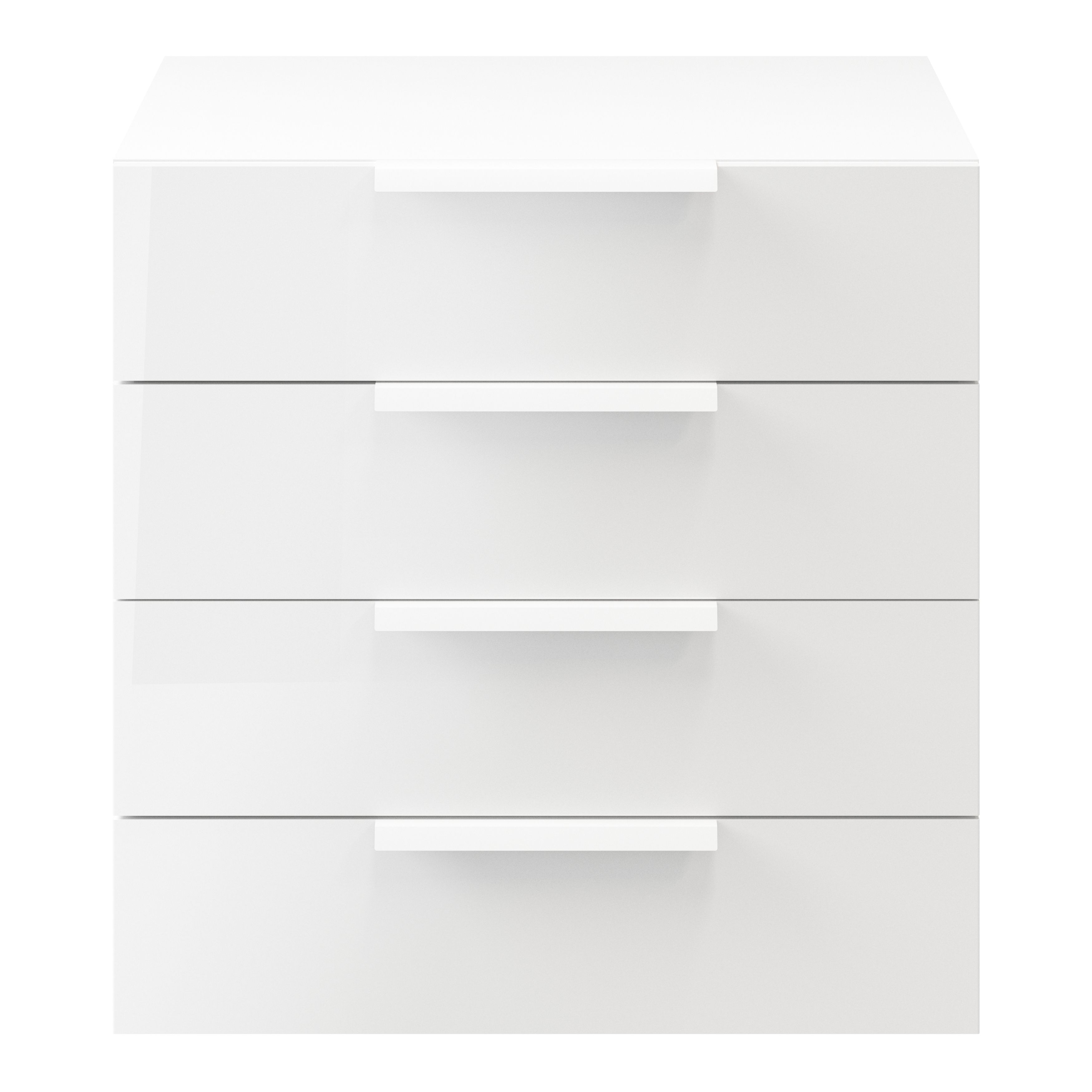 Atomia Freestanding White 4 Drawer Chest of drawers (H)750mm (W)750mm (D)450mm