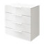Atomia Freestanding White 4 Drawer Chest of drawers (H)750mm (W)750mm (D)450mm