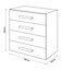 Atomia Freestanding White 4 Drawer Single Chest of drawers (H)750mm (W)750mm (D)470mm