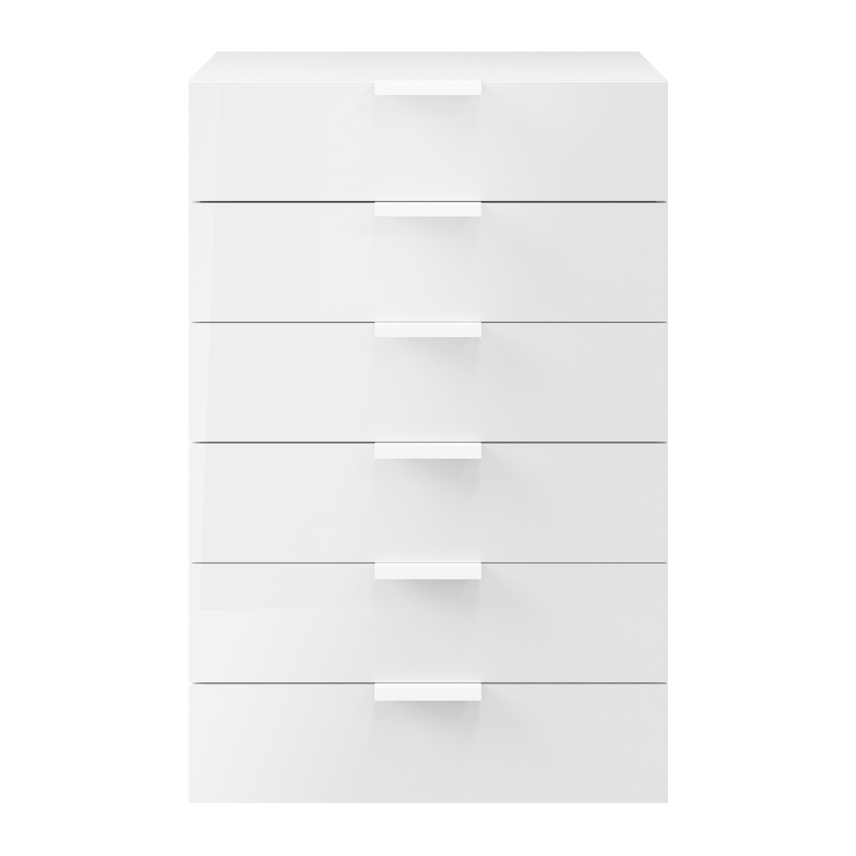 Atomia Freestanding White 6 Drawer Single Chest of drawers (H)1125mm (W