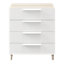 Atomia Freestanding White oak effect 4 Drawer Chest of drawers (H)550mm (W)750mm (D)450mm