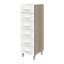 Atomia Freestanding White oak effect 6 Drawer Chest of drawers (H)1225mm (W)375mm (D)450mm