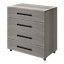 Atomia Grey oak effect 4 Drawer Single Chest of drawers (H)800mm (W)750mm (D)470mm
