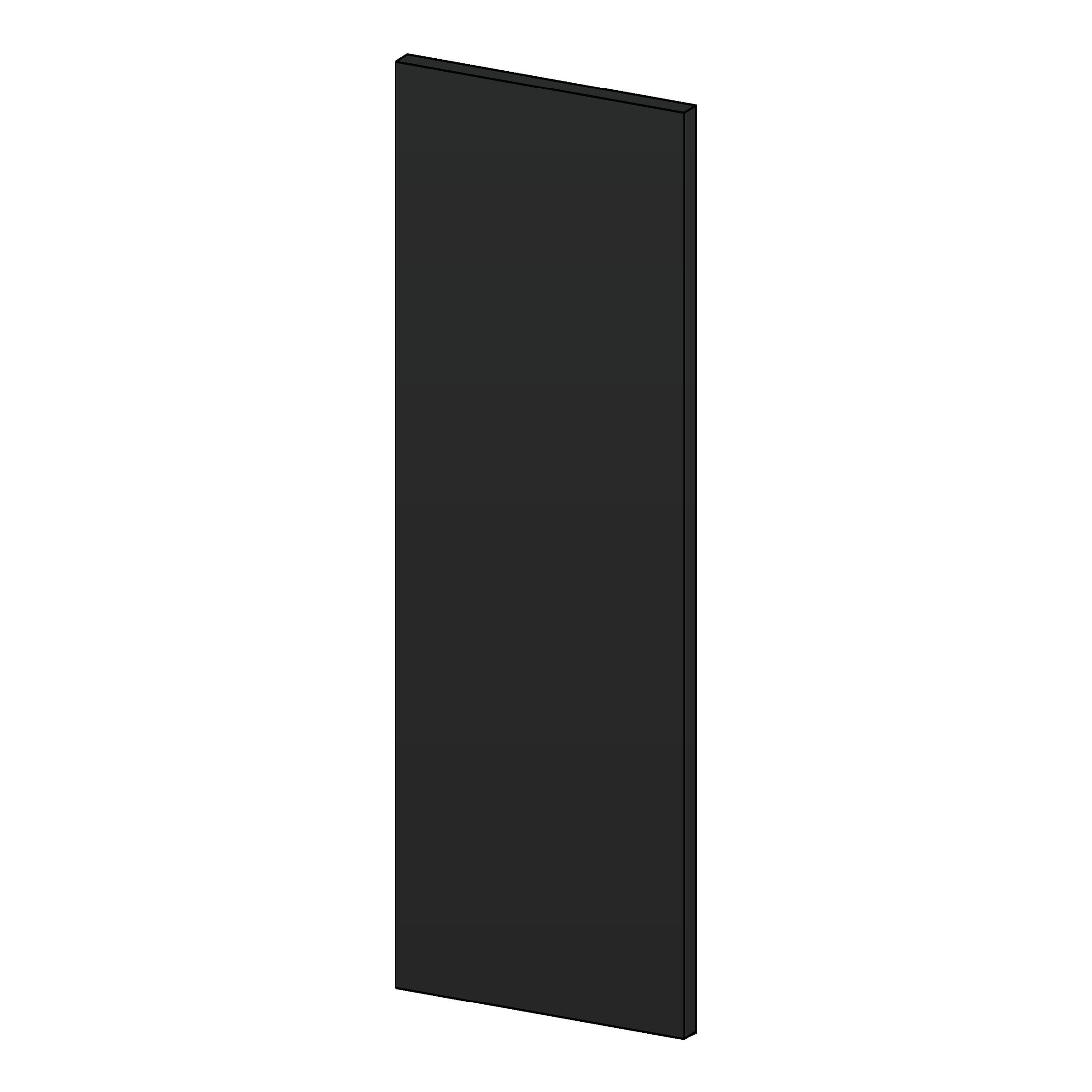 Atomia Matt black Furniture End panel (H)2250mm (W)580mm