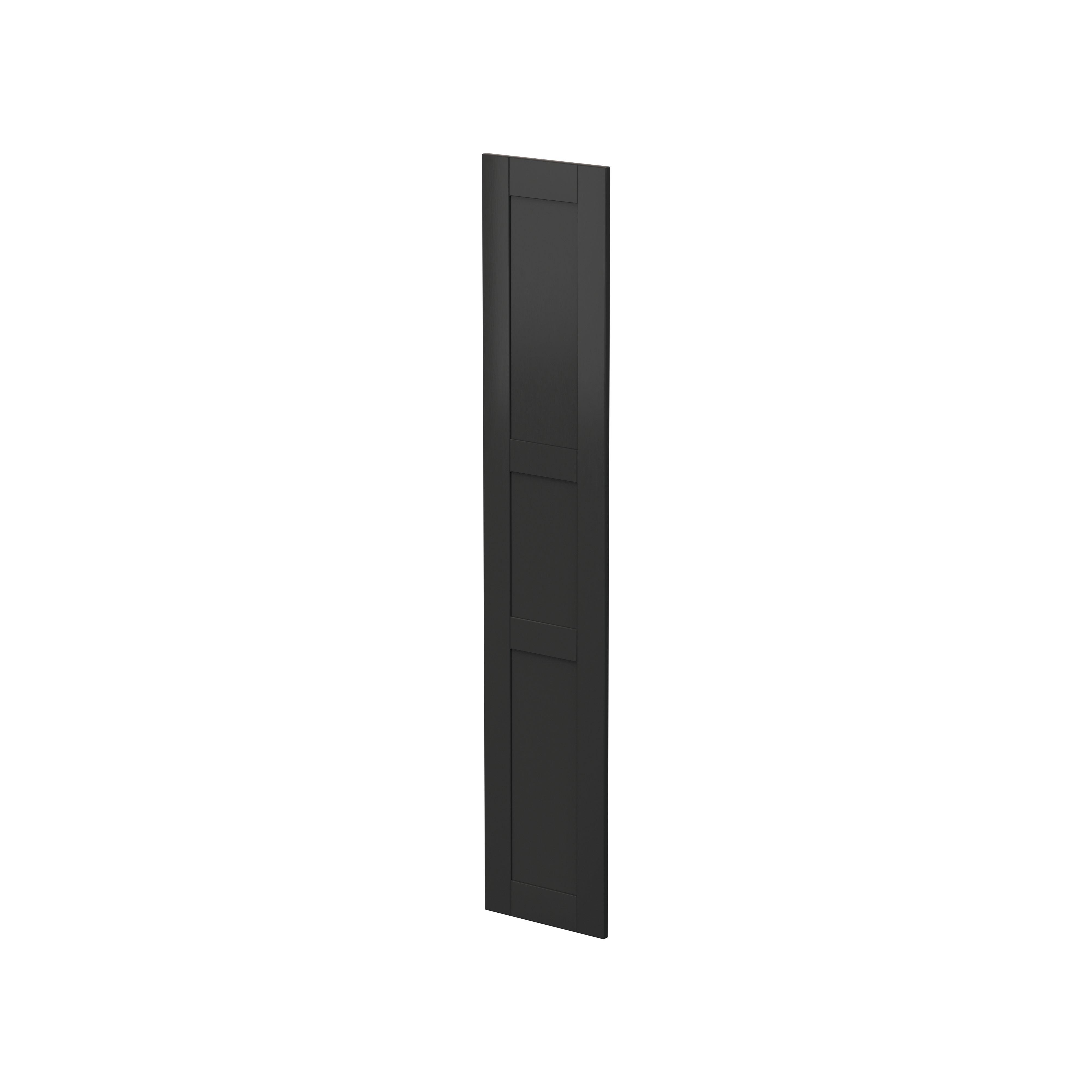 Atomia Matt Black Modular furniture door, (H) 1872mm (W) 372mm