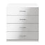 Atomia Matt & high gloss white 4 Drawer Deep Chest of drawers (H)804mm (W)750mm (D)466mm
