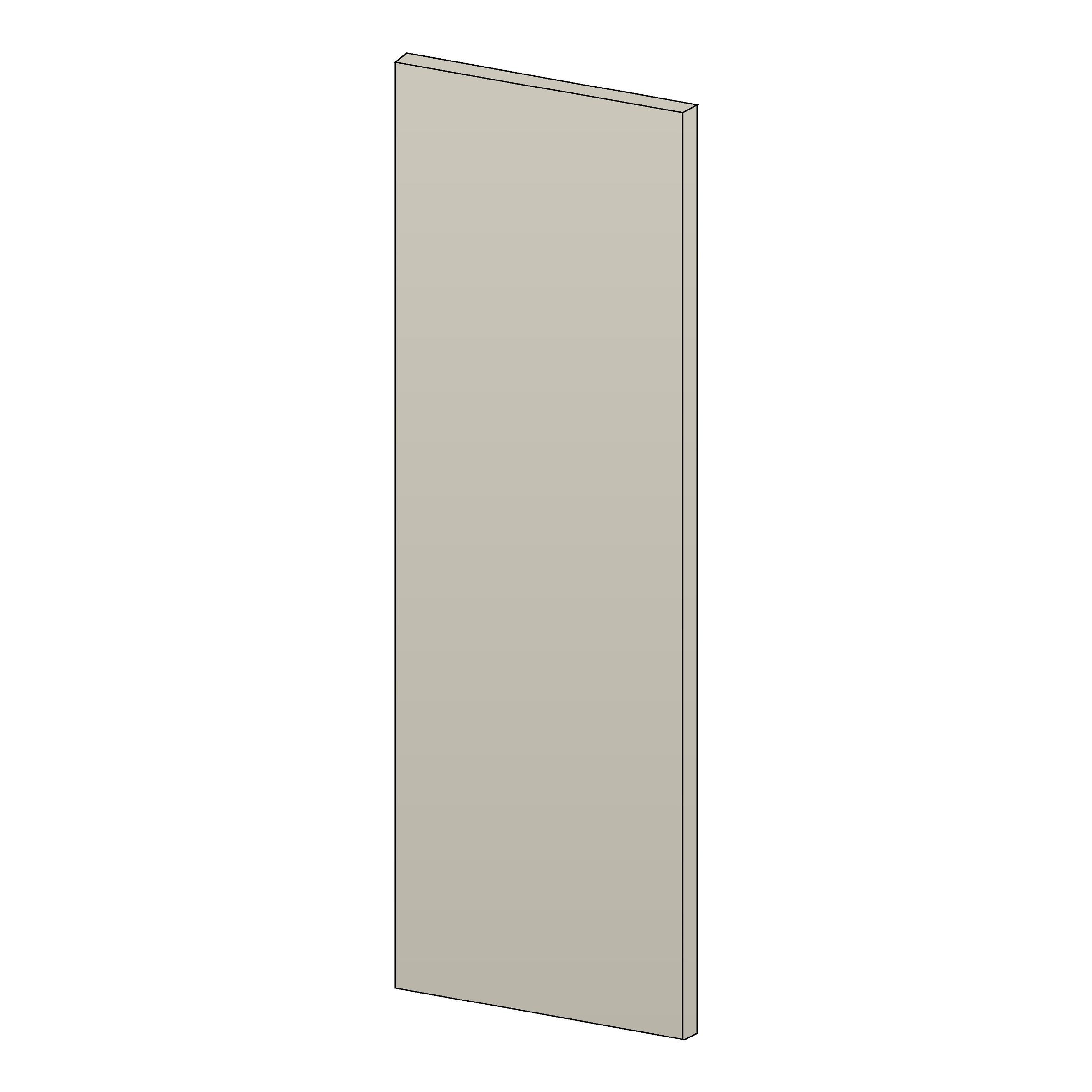 Atomia Matt pebble Furniture End panel (H)2250mm (W)580mm