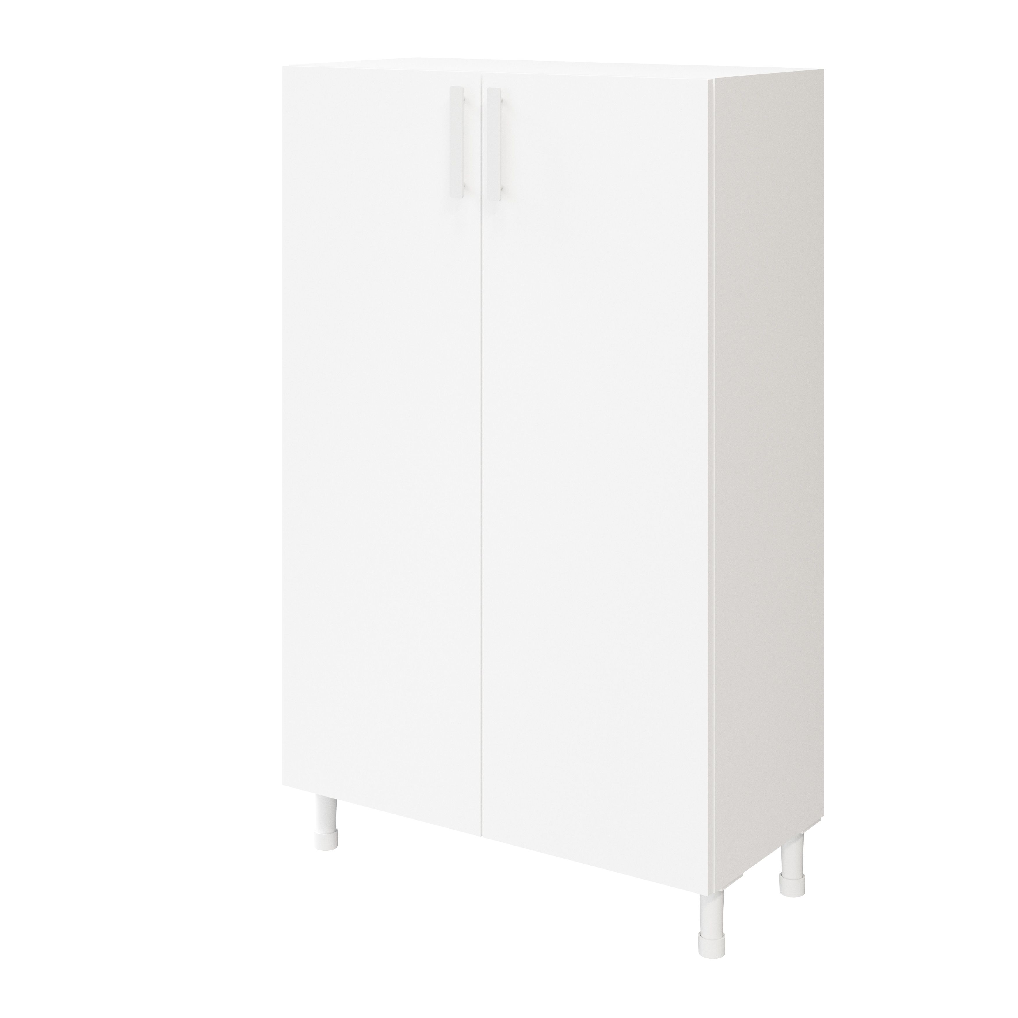 Atomia Matt White Cabinet (H)1125mm (W)750mm (D)350mm