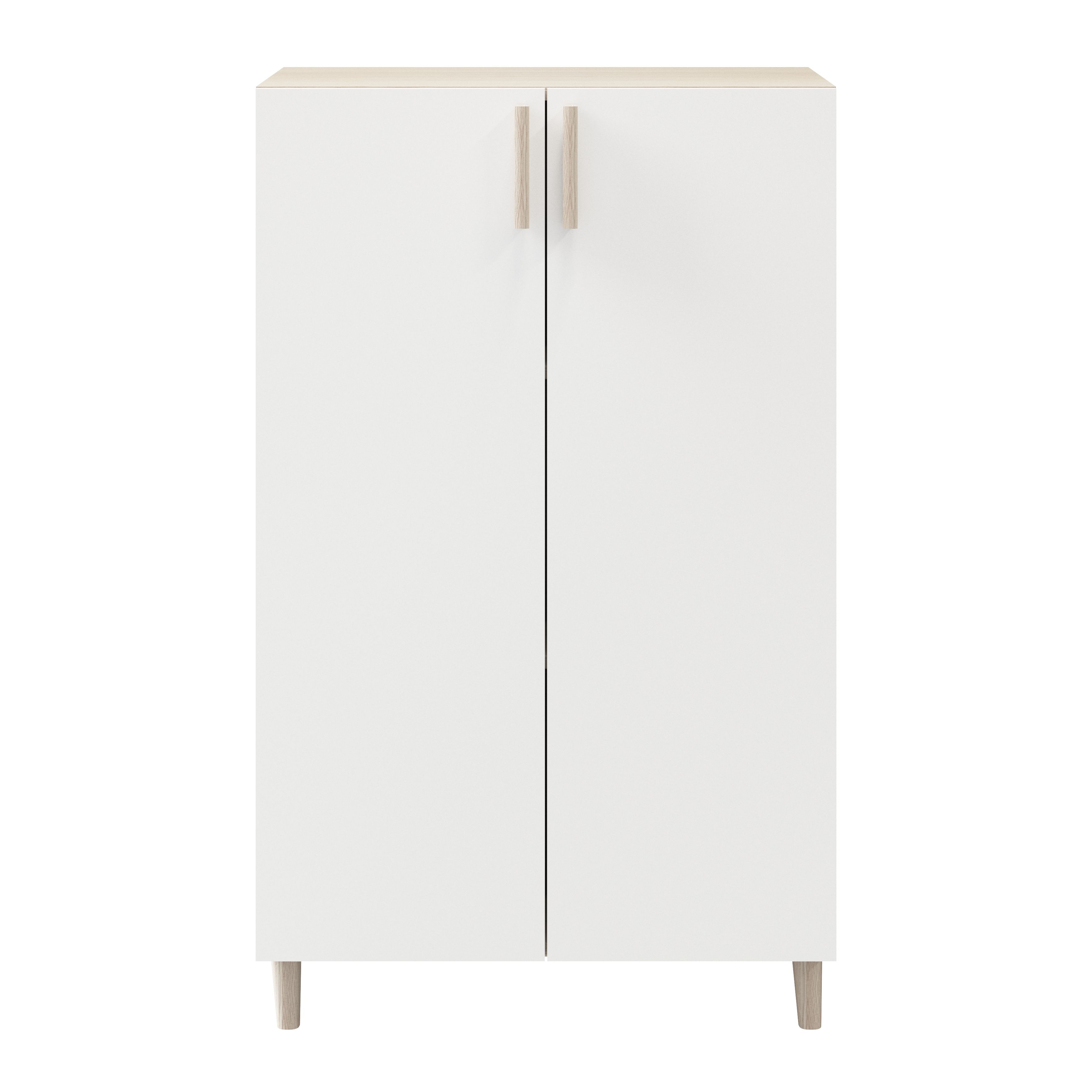 Atomia Matt White Oak effect Cabinet (H)1235mm (W)750mm (D)350mm