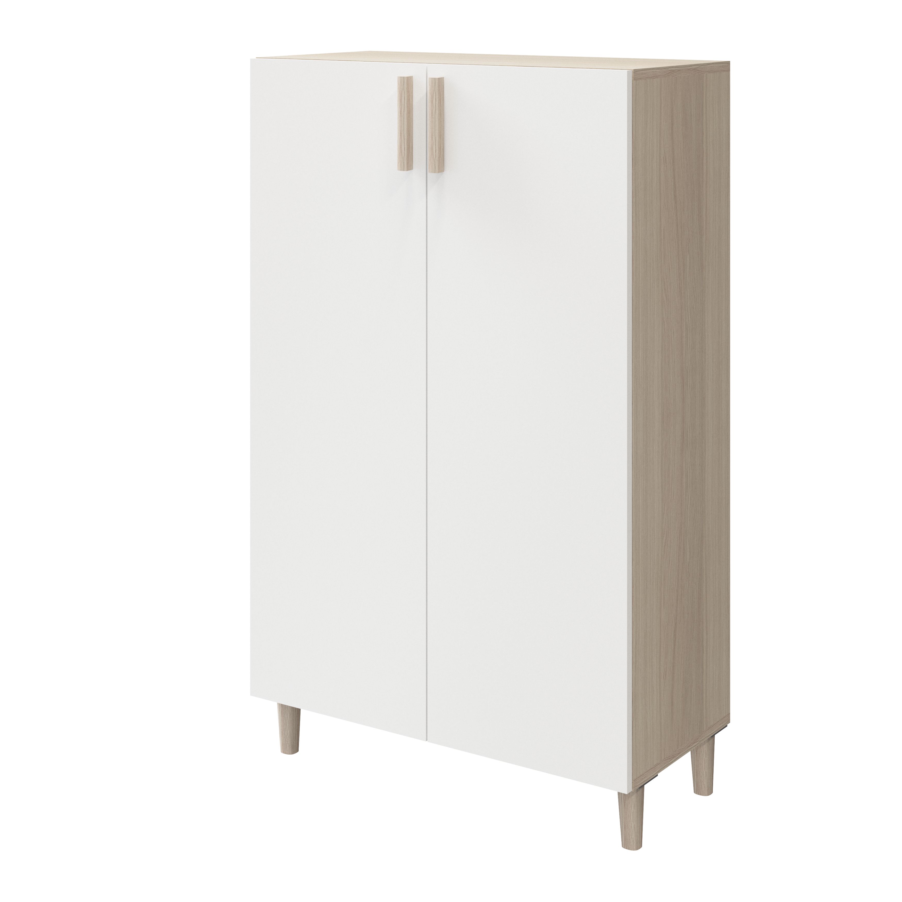 Atomia Matt White Oak effect Cabinet (H)1235mm (W)750mm (D)350mm