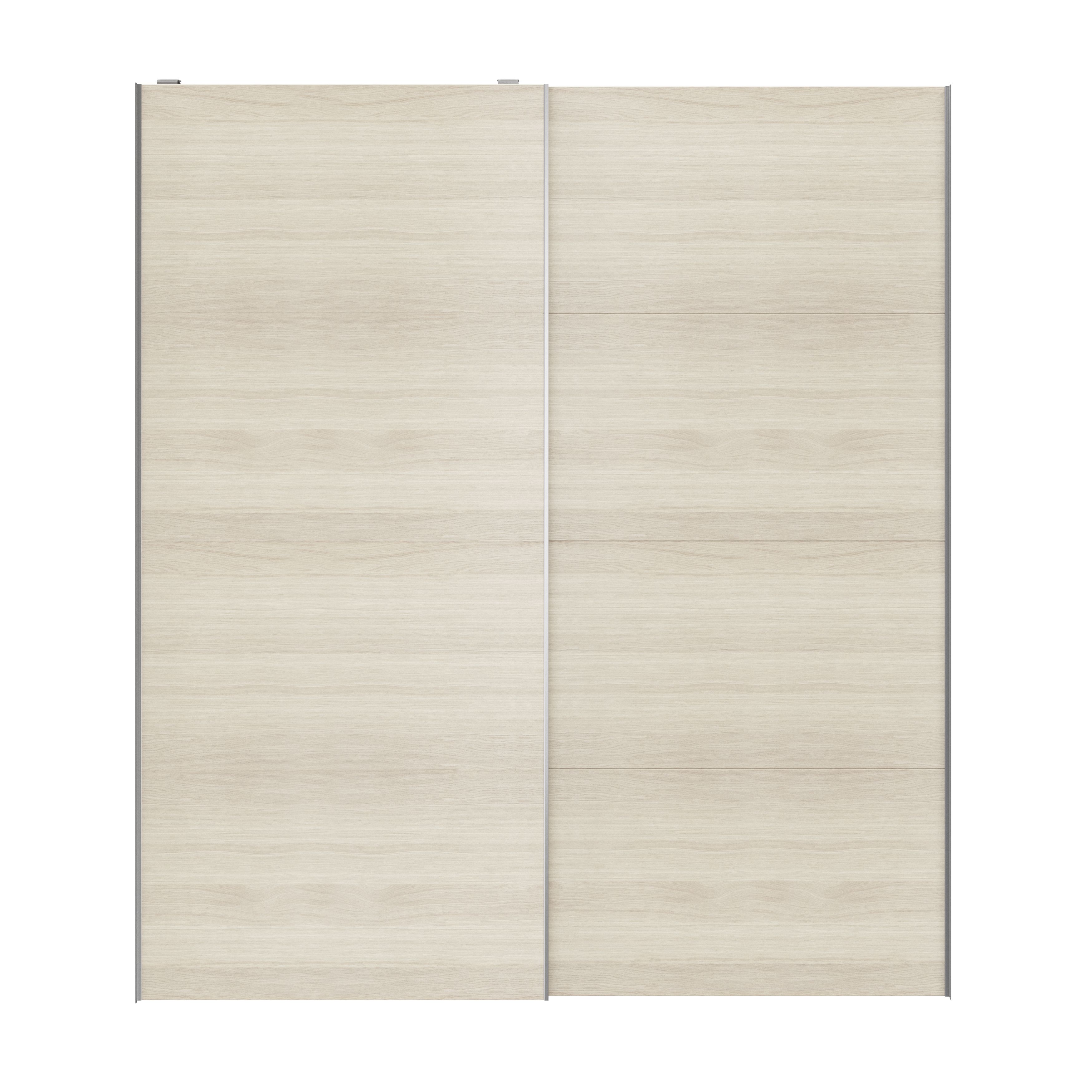 Atomia Minimalist Oak effect 2 door Sliding Wardrobe Door kit (H)2250mm (W)2000mm