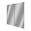 Atomia Mirrored 2 door Sliding Wardrobe Door kit (H)2250mm (W)2000mm