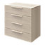 Atomia Oak effect 4 Drawer Single Chest of drawers (H)750mm (W)750mm (D)470mm