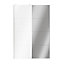 Atomia Panelled Mirrored White High gloss 2 door Sliding Wardrobe Door kit (H)2250mm (W)1500mm