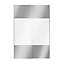 Atomia Panelled Mirrored White High gloss 2 door Sliding Wardrobe Door kit (H)2250mm (W)1500mm