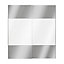 Atomia Panelled Mirrored White High gloss 2 door Sliding Wardrobe Door kit (H)2250mm (W)2000mm
