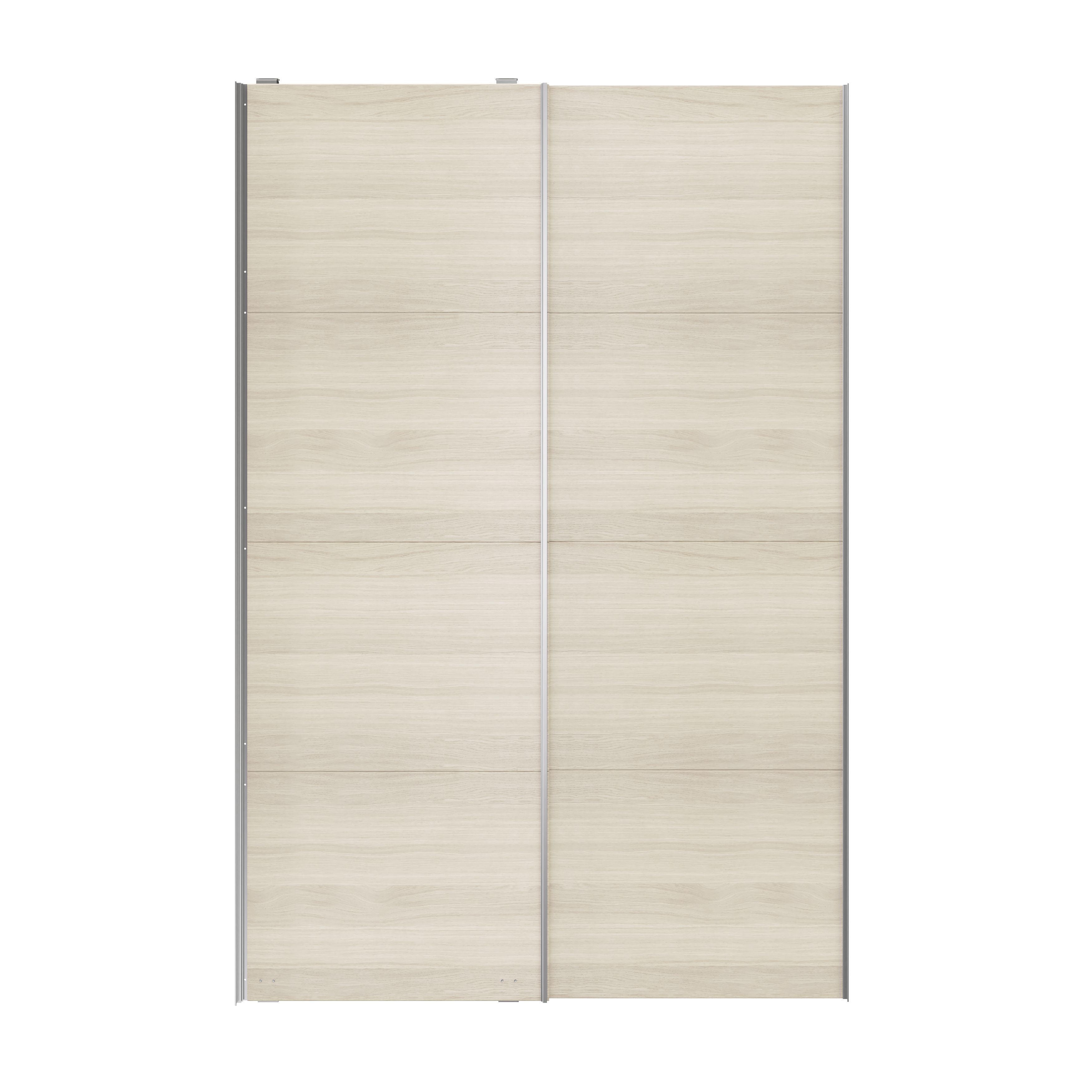 Atomia Panelled Oak effect 2 door Sliding Wardrobe Door kit (H)2250mm ...