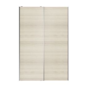 Atomia Panelled Oak effect 2 door Sliding Wardrobe Door kit (H)2250mm (W)1500mm