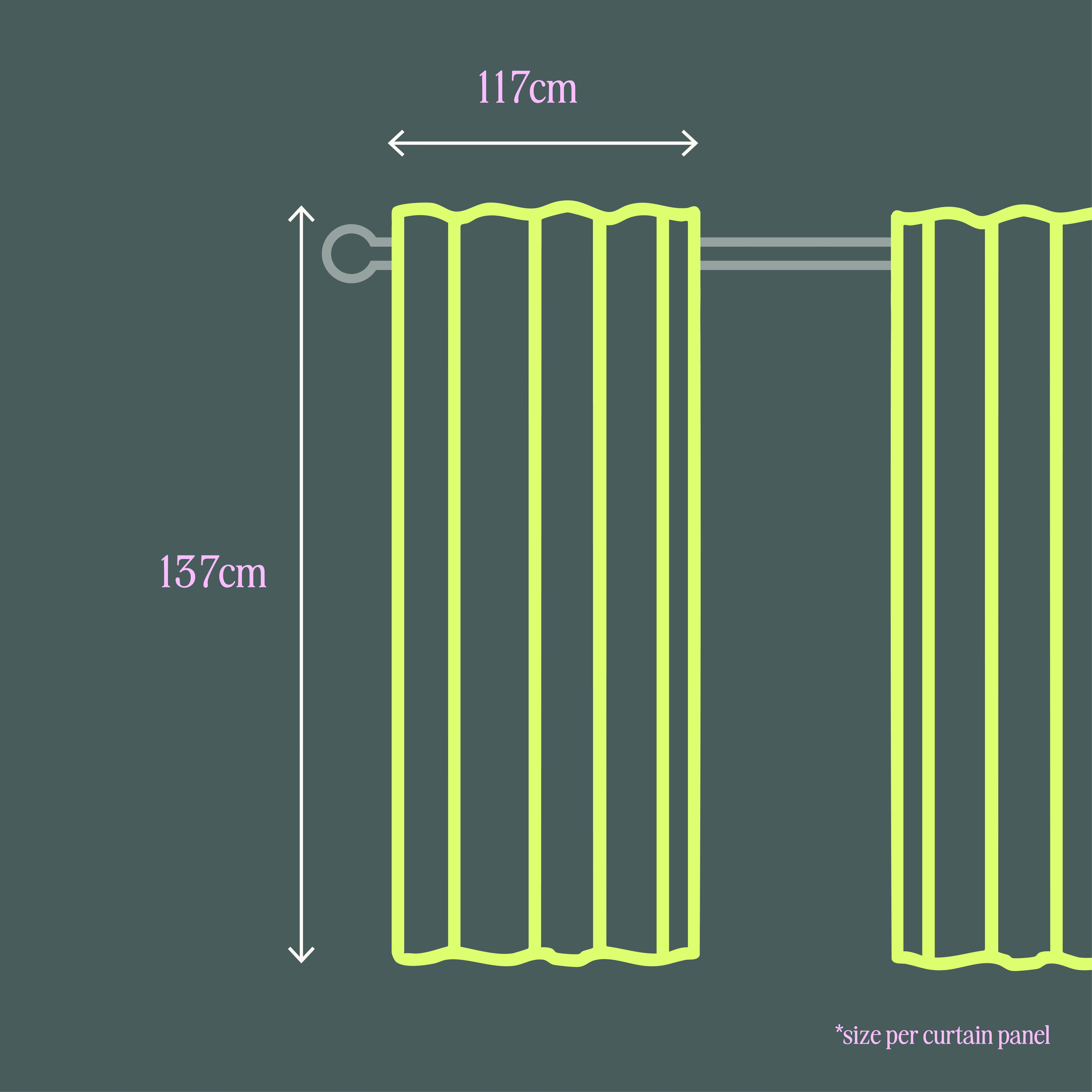 Aura Neutral Plain Blackout Tabs & rings Curtains (W)117cm (L)137cm, Pair