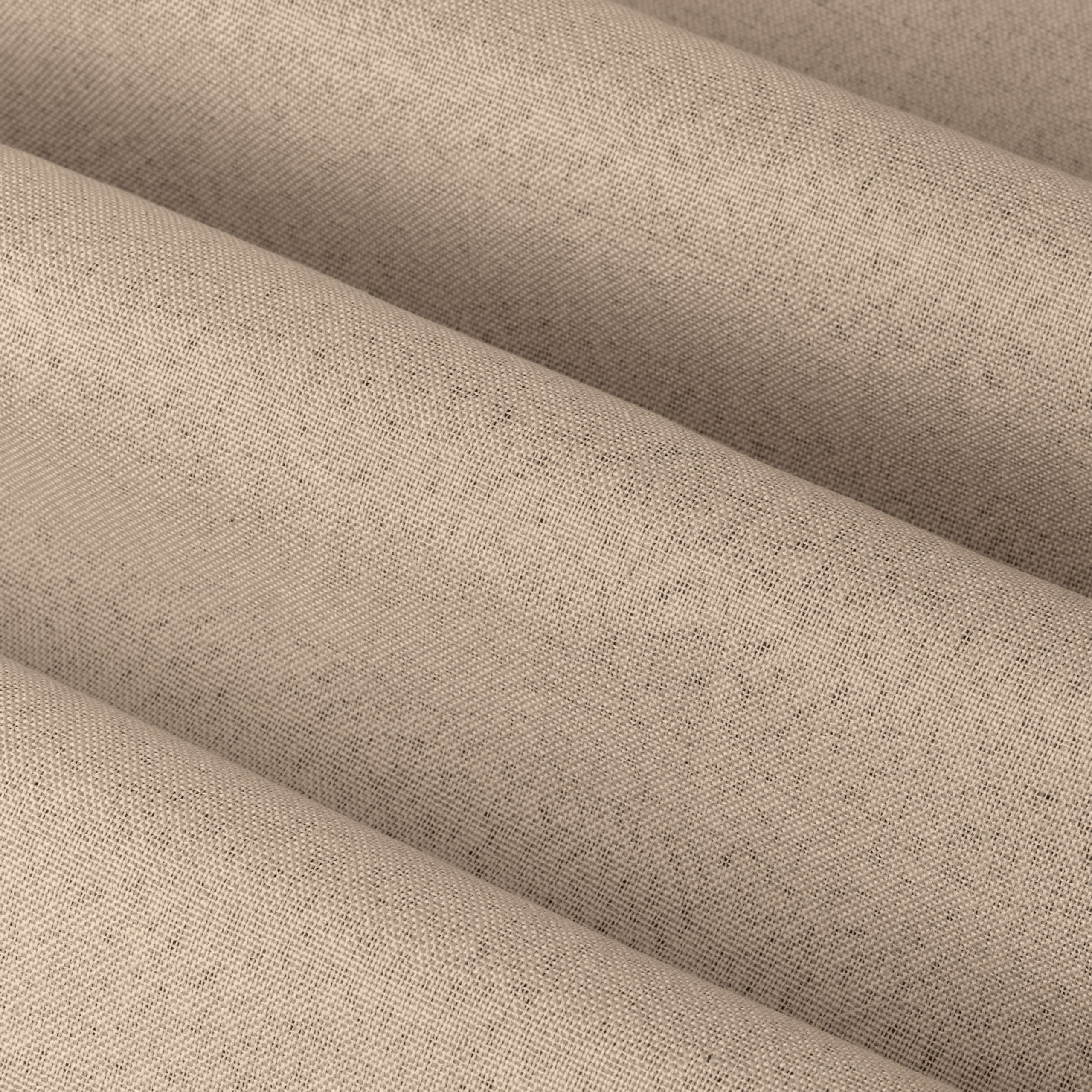 Aura Neutral Plain Blackout Tabs & rings Curtains (W)117cm (L)137cm, Pair