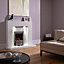 Aurora Hilton Sparkly white Fireplace surround set