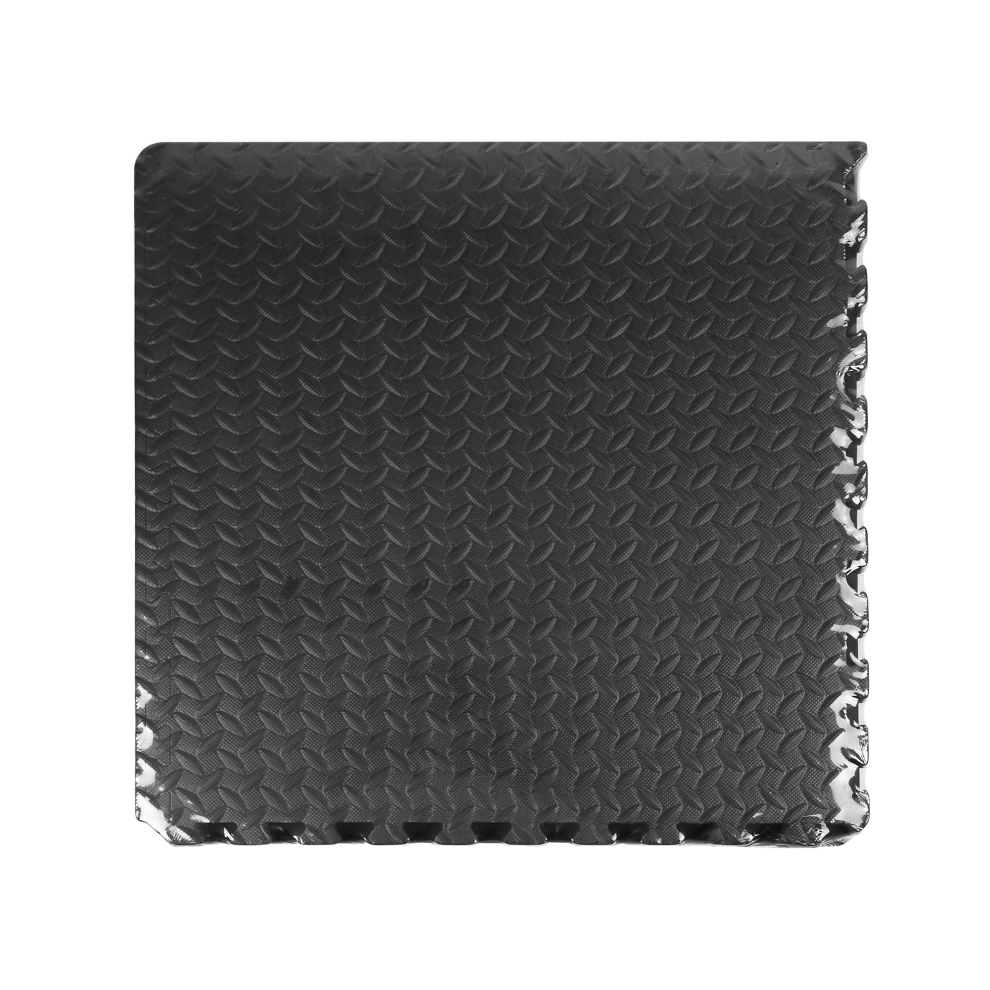 Auto Pro Black Interlocking floor tile 2.16m², Pack of 6