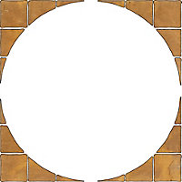 Autumn cotswold Paving circle squaring off pack 1.24m² , Pack of 12