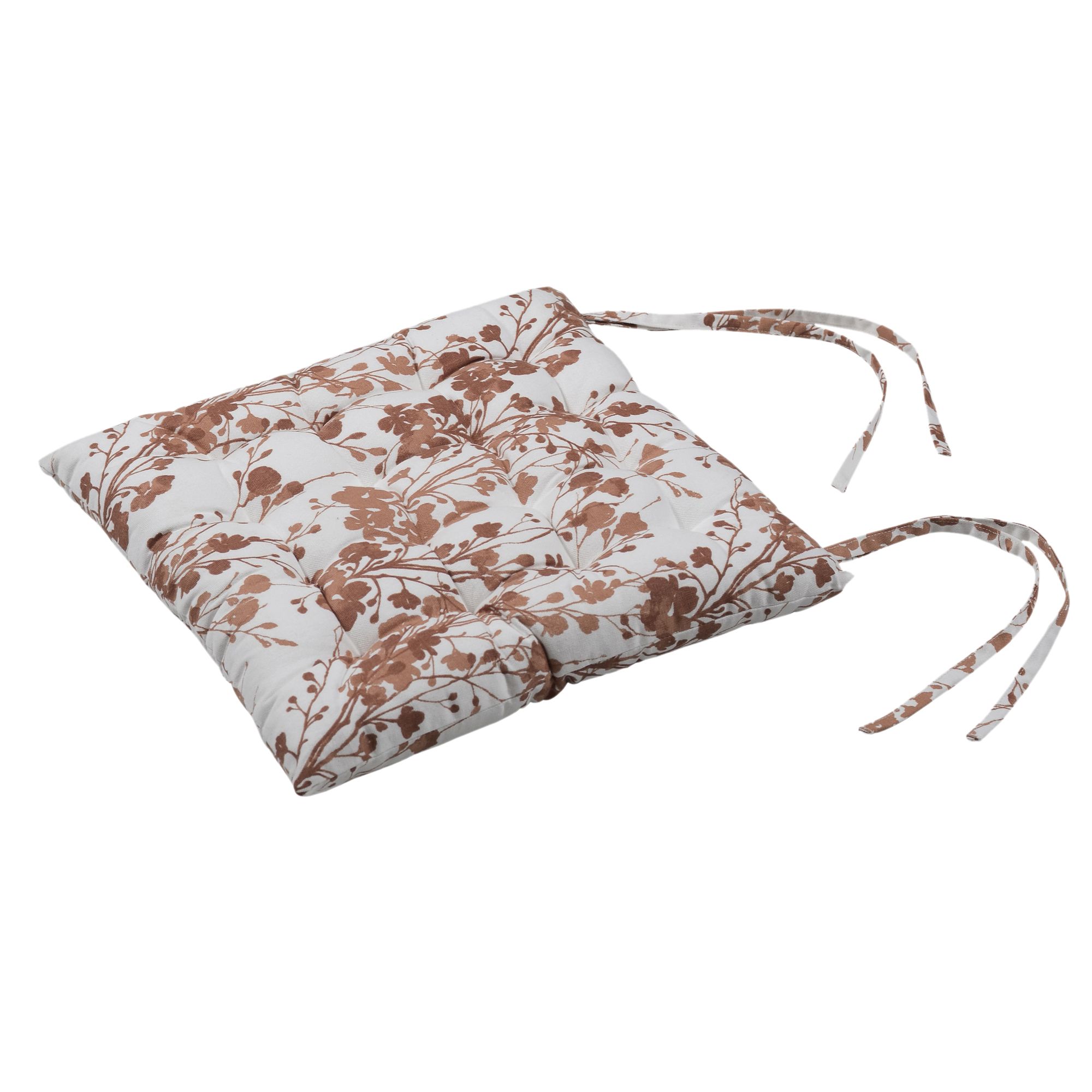 Autumn Leaf & White Floral Seat Pad 