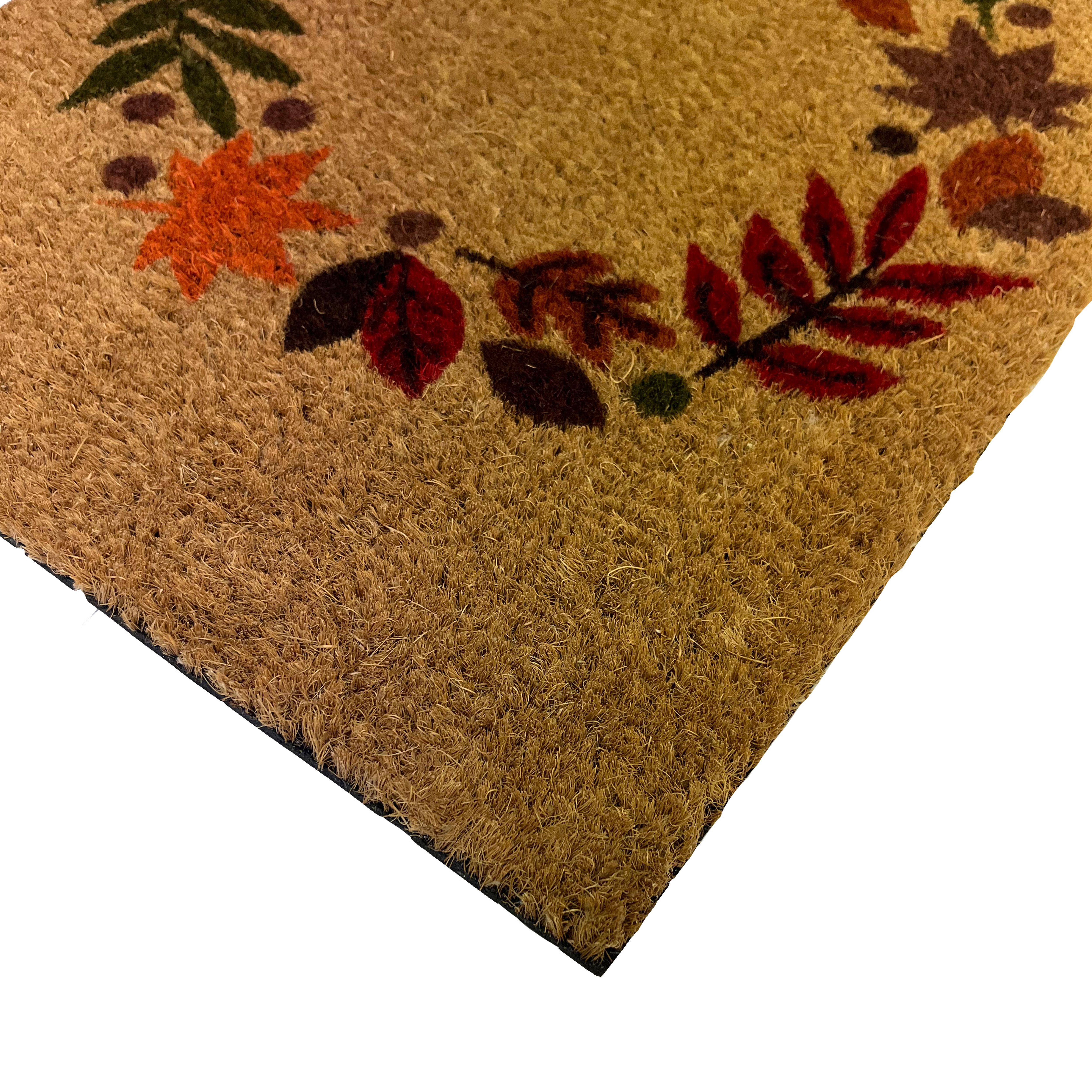 Autumn Multicolour Wreath Door mat, 57cm x 40cm