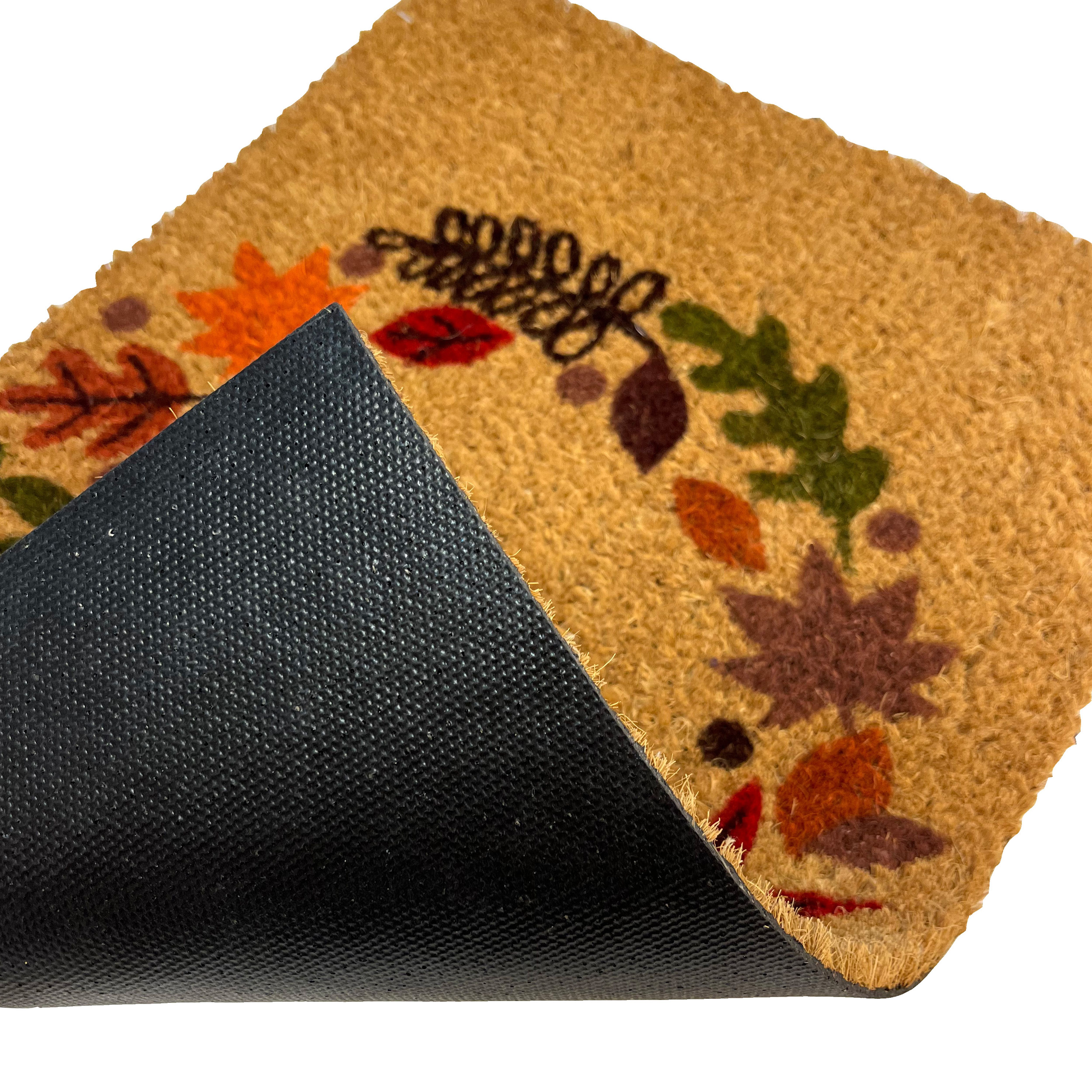 Autumn Multicolour Wreath Door mat, 57cm x 40cm