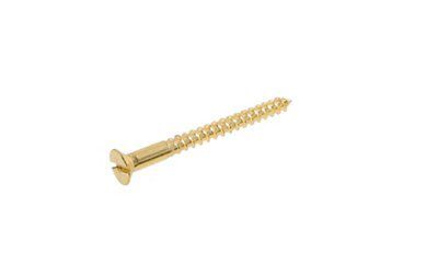 AVF Brass Furniture screw (Dia)3.5mm (L)40mm, Pack of 25