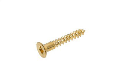 AVF Brass Furniture screw (Dia)3.8mm (L)25mm, Pack of 25