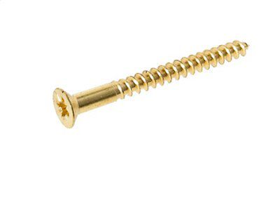 AVF Brass Furniture screw (Dia)6mm (L)60mm, Pack of 15