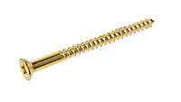 AVF Brass Furniture screw (Dia)6mm (L)75mm, Pack of 15